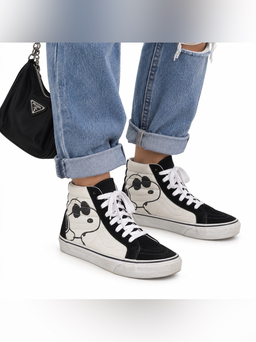 Vans x Peanuts Snoopy Joe Cool Sk8-Hi High Top Sneakers M6.5 W8